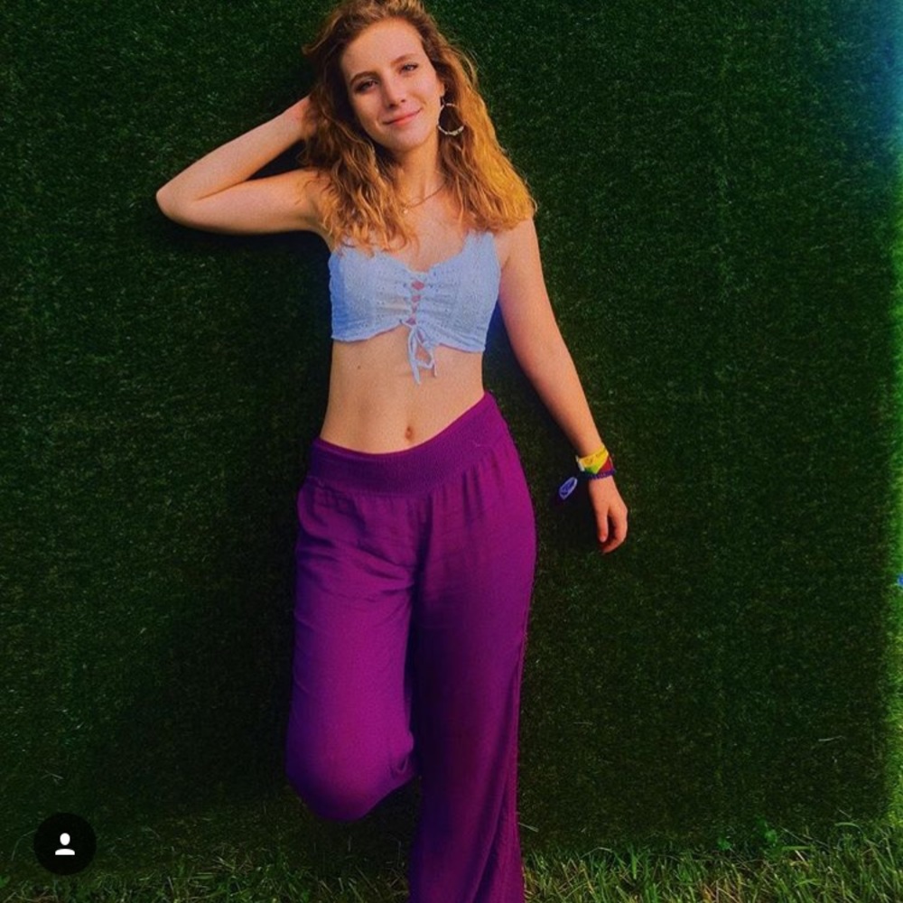 Purple Flowy pants